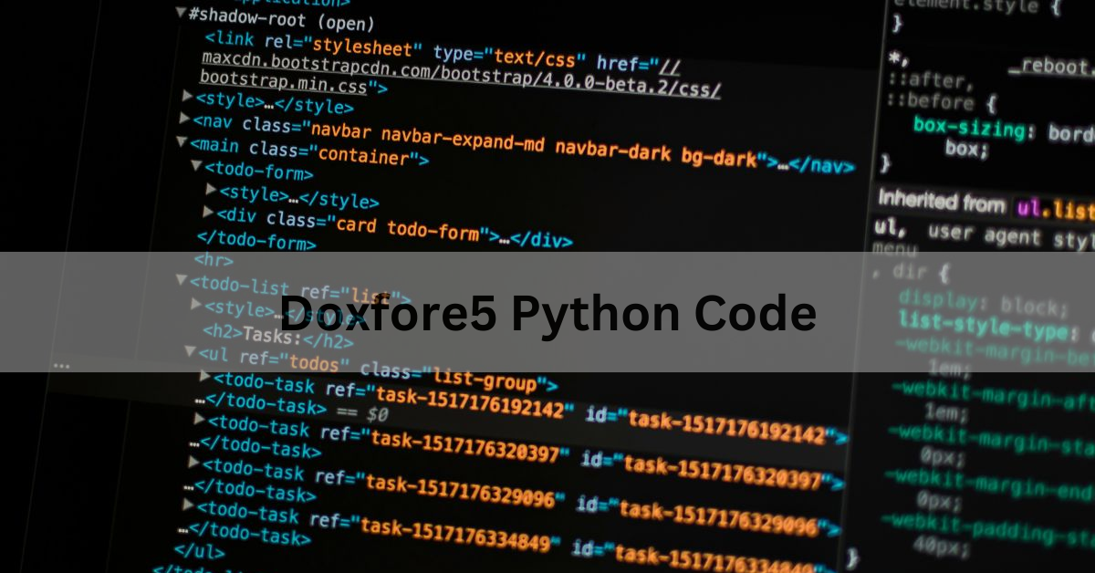 Doxfore5 Python Code